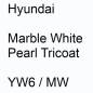 Preview: Hyundai, Marble White Pearl Tricoat, YW6 / MW.